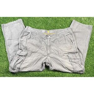 Carhartt Carpenter Mens Cargo Gray 40x30 Relaxed Fit Jeans Pants #14806 Worn